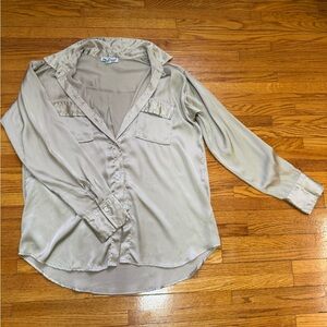 Charlotte Russe Tan Button Down Shirt